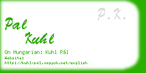pal kuhl business card